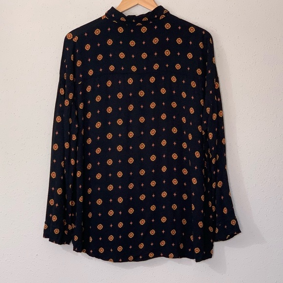 Free People Movement Oversized Button Down Rayon Shirt Size S - Picture 10 of 11